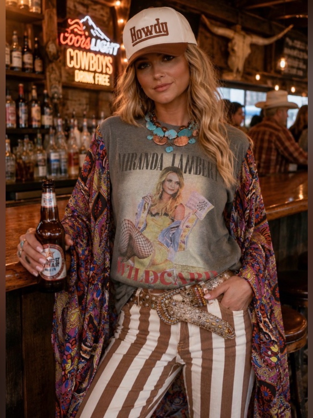 ❤️Fabbed Up Miranda Lambert tour tee with kimono sleeves